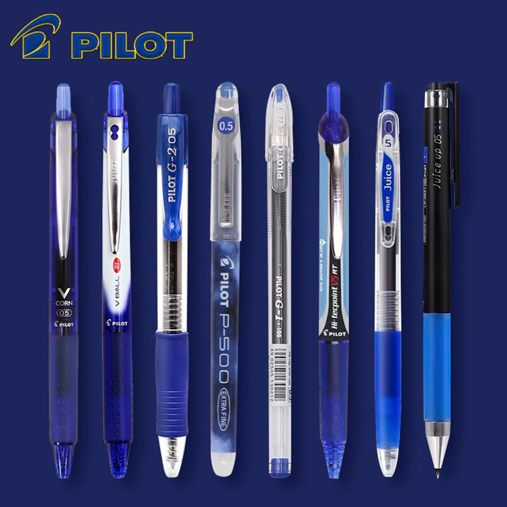 Pilot Pen V5 - Colección de bolígrafos de Gel azul