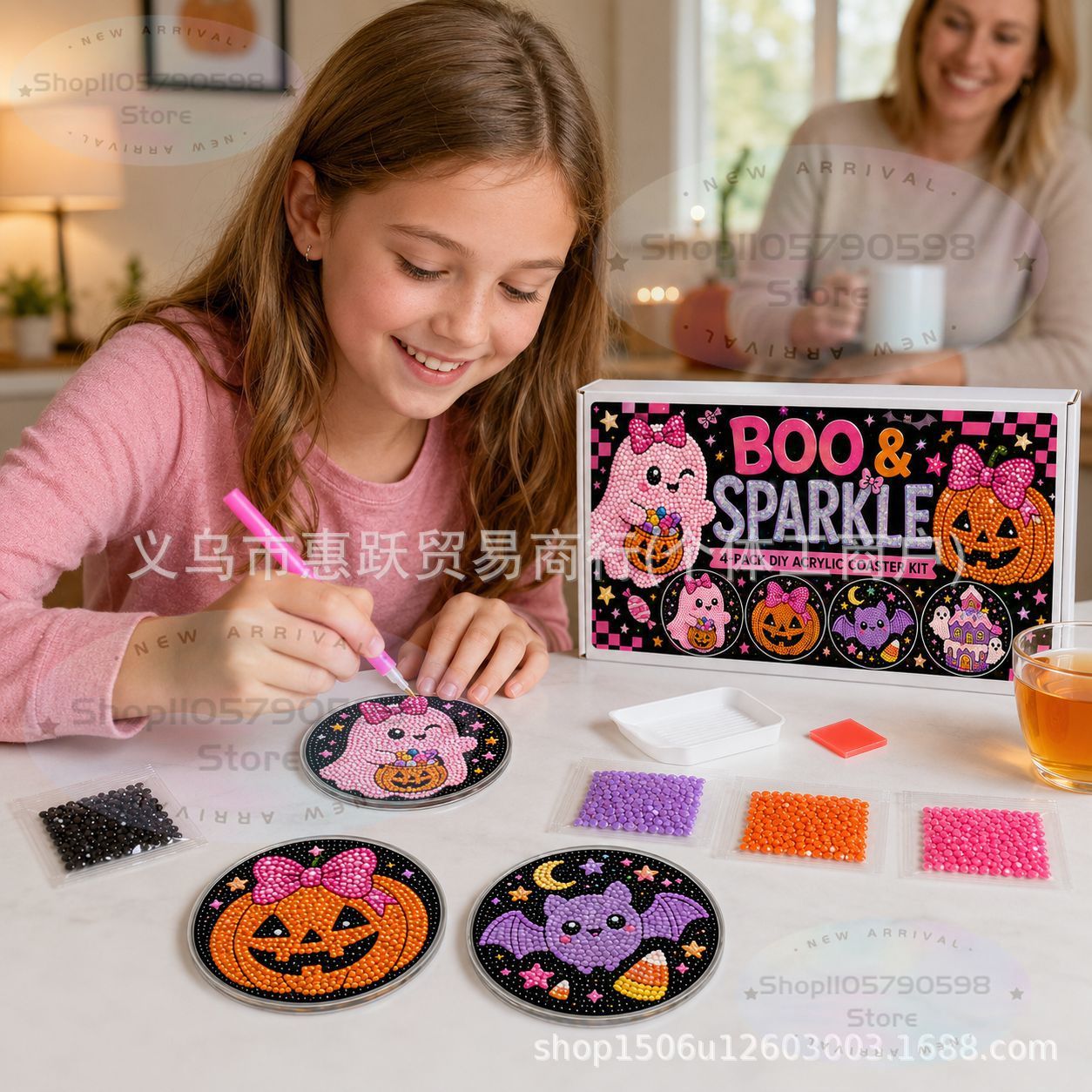 Kit de posavasos de arte con d - Art Craft Kit reseña y precio